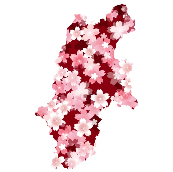 Nagano　spring cherry blossoms — Stok Vektör